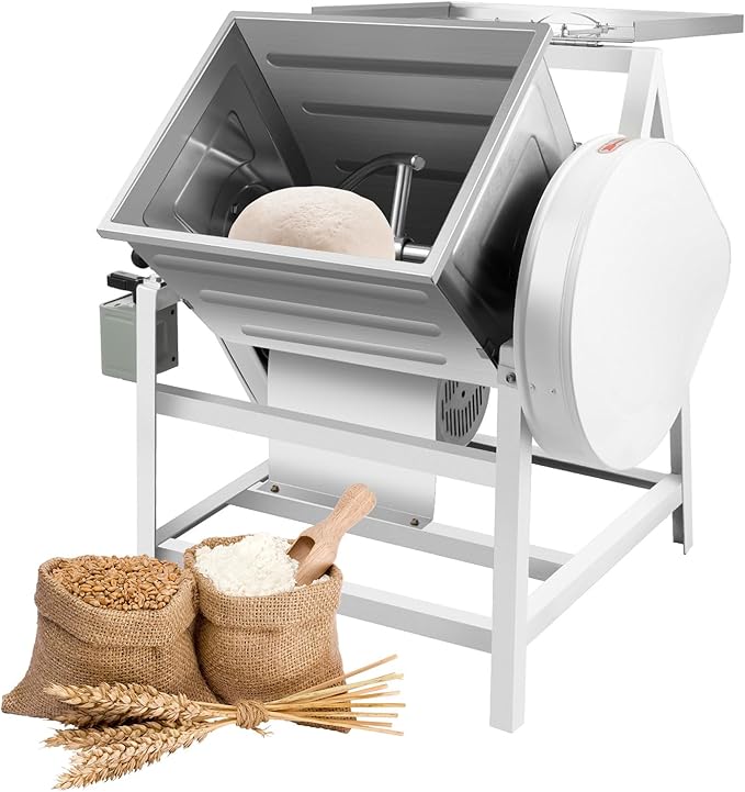 30QT Commercial Dough Mixer 1500W 110V Electric Flour Kneading Mixing Machine Heavy Duty Flour Mixing Machine with 17" x 13" x 14" Bowl 1400r/m Dough Kneading Machine for Bakeries