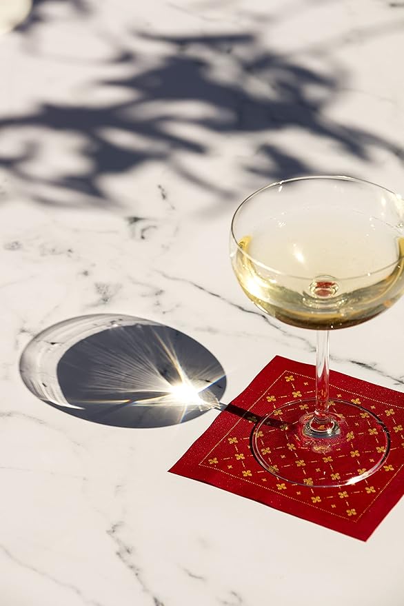 MY DRAP Placemats 48 x 32 cm / 19" x 12.5" - (6 Per Roll, Cotton Red Lux Xmas)