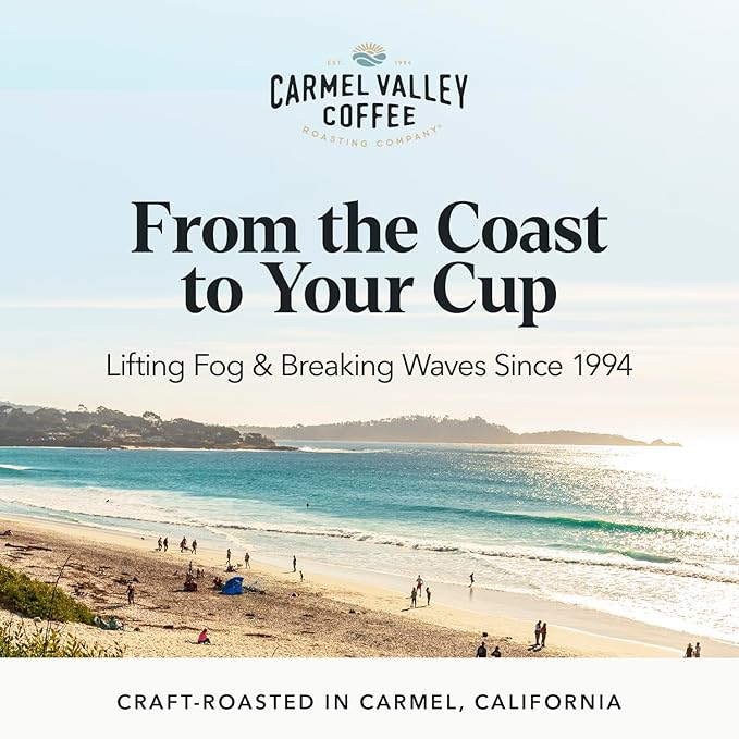 Carmel Valley Coffee Roasting Espresso 1940 ??Organic Medium Roast, Africa, Central & South America - Notes of Dried Berries, Toasted Nuts & Baker?™s Chocolate, Whole Bean Coffee, 12 Oz Bag, 1 Pack
