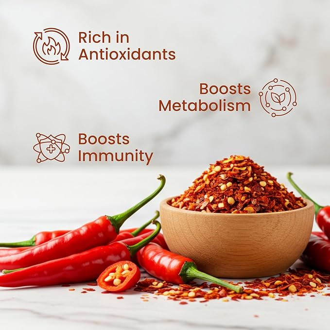 Crushed Red Pepper Flakes Organic 9.52 oz - Chili Flakes Seasoning for Cooking - 100% Pure and Natural, USDA Organic, Kosher, Non-GMO Seasoning for Cooking and Dressigns - The Holly Tree