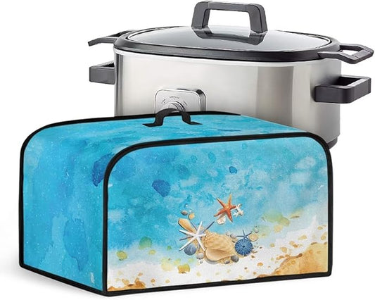 Beach Starfish Small Kitchen Appliance Covers Compatible with 6-8 Quart Slow Cooker Dust Cover for Celebrate Easter Customizable Water Resistant Wearable Convenient