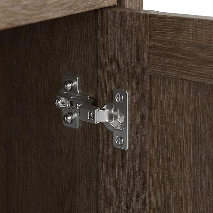 Bush Home Salinas Kitchen Pantry Cabinet with Doors in Ash Brown