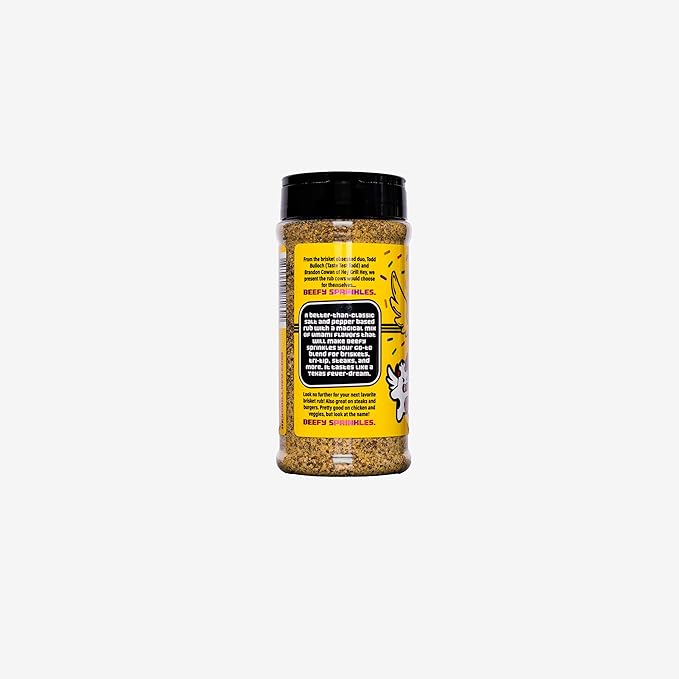 Hey Grill Hey | Beefy Sprinkles | Steak Seasoning | Brisket Rub | Burger Seasoning, and More | Brisket Spice Blend | 11 oz