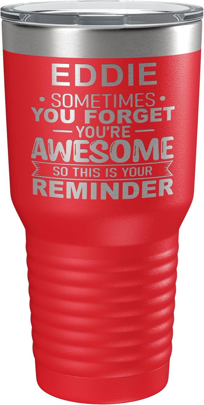 Personalized Inspirational Tumbler, Inspirational Gifts for Men Dad Father Wife Sister Women, Custom Birthday For Him Her, Customized You?셱e Awesome Tumbler, Teacher Coworker Gifts 30oz Red