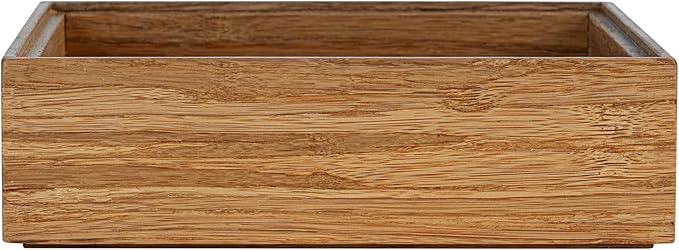 Restaurantware Eco Display 7 Inch x 7 Inch x 2 Inch Bamboo Condiment Container, 1 Large Spice Box - Chip-Resistant, For Seasoning, Spices, Condiments, Natural Bamboo Bamboo Organizer Box
