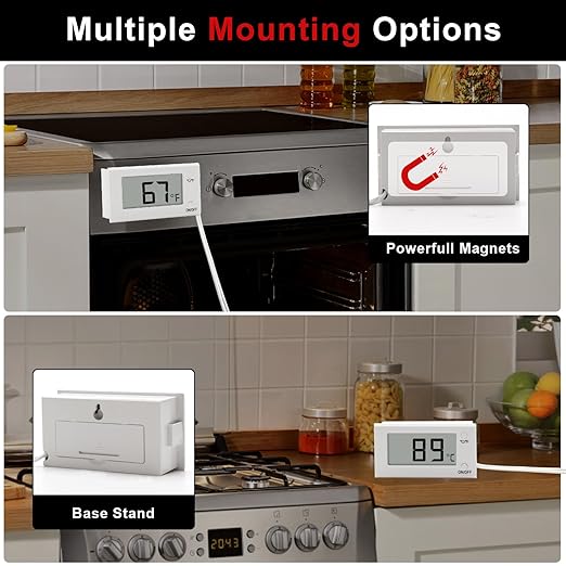 Digital Oven Thermometer with Probe Grill Meat Thermometer up to 572째F/300째C, Oven Thermometer Roasting for Barbecue Accessories for Kitchen, Roasting, Grill, Pizza