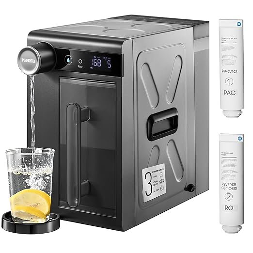 Portable Countertop Reverse Osmosis Water Filter, NO Installation,RO Water Filters for RV,Camping and Outdoors Travel. 3:1 Pure to Drain,3 Modes Power,NSF/ANSI 42&58,EPA Certified,BPA-Free