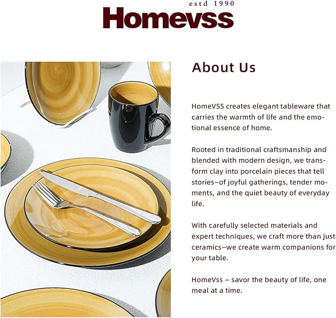 Stoneware Sonoma 16pc Dinnerware Set, Black + Speckled Spin Wash Yellow