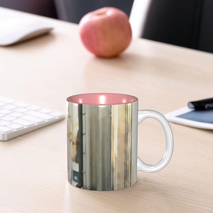 Custom Color Mugs with Partial or Full-Size Printing Customizable Photos and Text Coffee Mugs Creative Multicolor Designs Image (Full-Width, Pink)