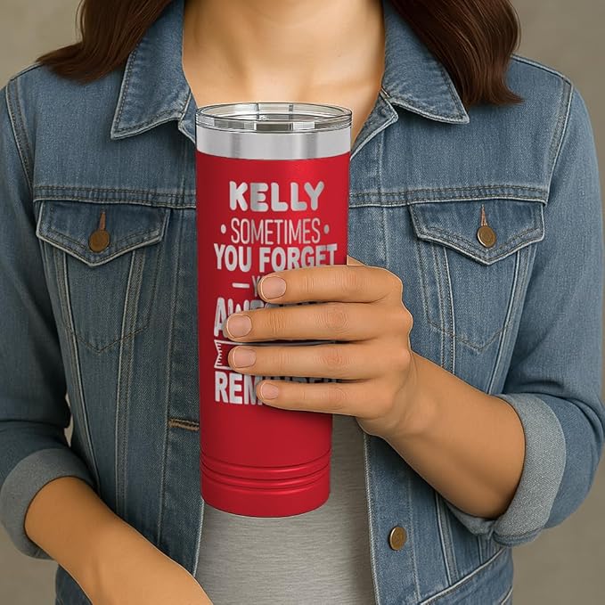 Personalized Inspirational Tumbler, Inspirational Gifts for Men Dad Father Wife Sister Women, Custom Birthday For Him Her, Customized You?셱e Awesome Tumbler, Teacher Coworker Gifts 22oz Red