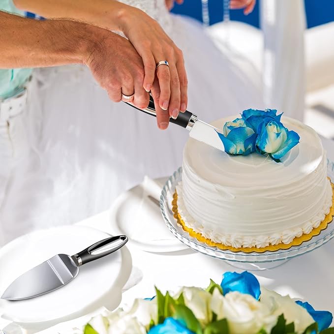 Cake Cutting Set for Wedding Cake Knife and Server Set, Cake Cutter and Pie Spatula, Cake Server and Knife Set of 2