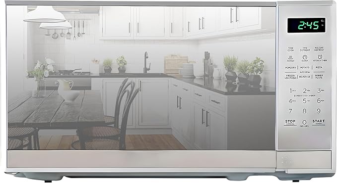 Total Chef 0.7 Cu Ft Microwave Oven ??Compact Countertop Microwave, Small Stainless Steel Kitchen Appliance with Digital Touch, Pre-Set Functions, 10??Turntable, 700 Watt, Microondas Pequeños