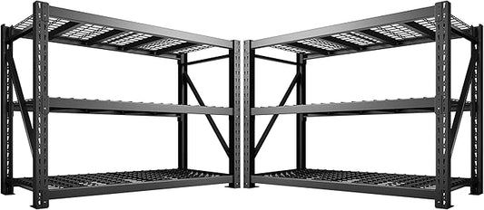 Bepatio 8250LBS Garage Shelving Heavy Duty Storage Shelves Industrial Metal Shelving Adjustable 3-Tier Shelves for Garage, Warehouse Basement Storage Room 24" D 횞 60" W 횞 66" H