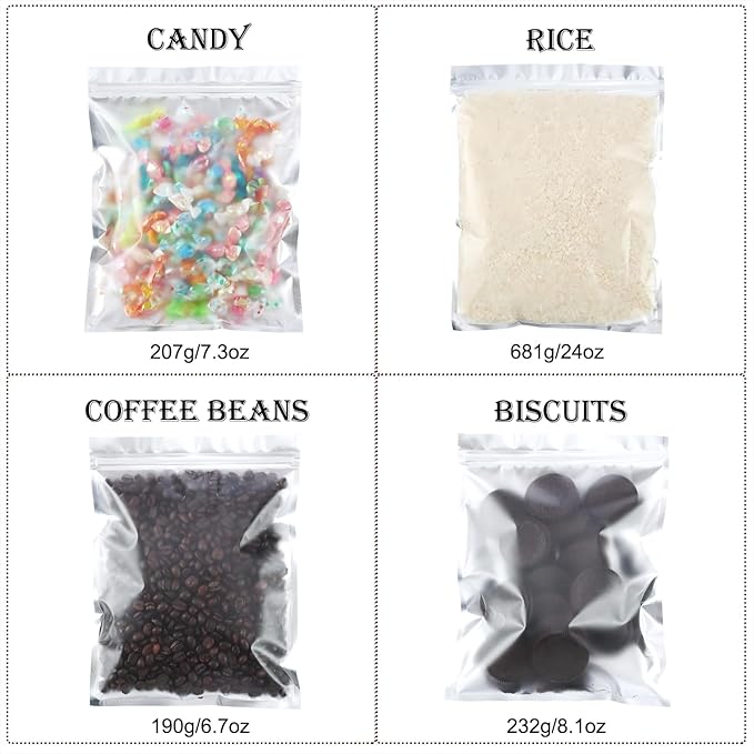 Blulu 100 Pieces Resealable Foil Proof Bags Scent Proof Flat Pouch Clear Smell Sealable Packing Bags Iridescent for Food Storage Snack Jewelry(7 x 9 Inches,Black)