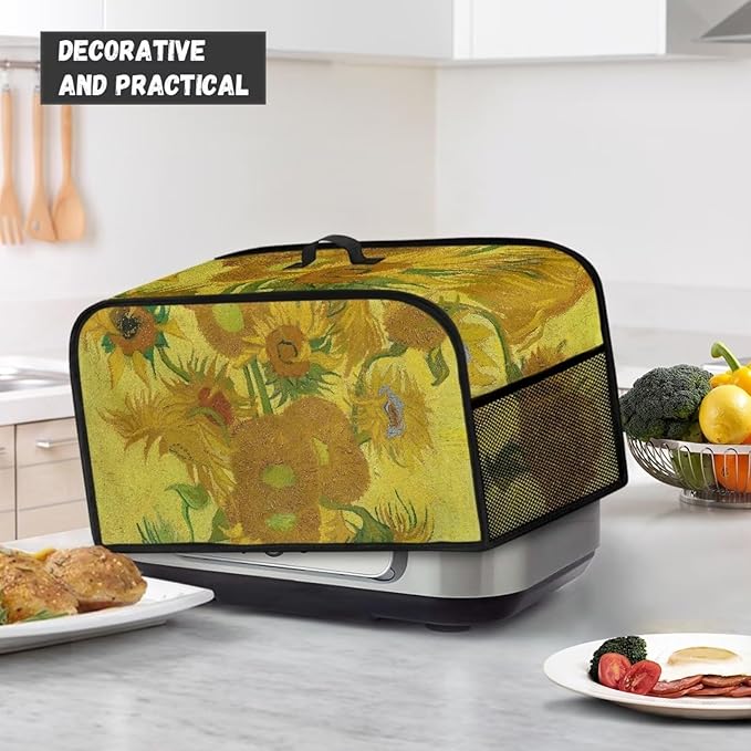 Van Gogh Paintings Slow Cooker Cover Compatible with Crock-Pot 6-8 Qt Slow Cookers Cover Oval Dust Protection Appliances Cover Machine Washable