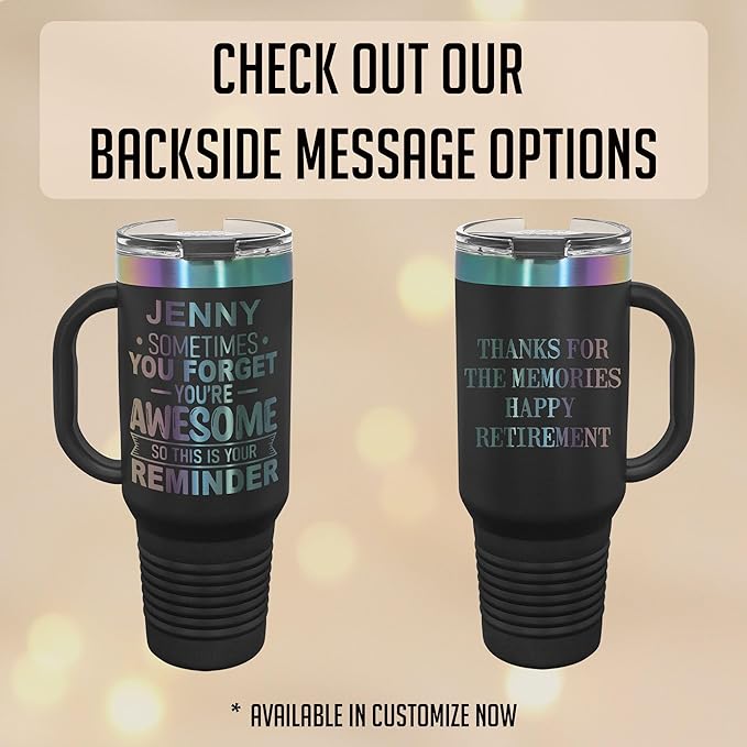 Personalized Inspirational Tumbler, Inspirational Gifts for Men Dad Father Wife Sister Women, Custom Birthday For Him Her, Customized You?셱e Awesome Tumbler, Teacher Coworker Gifts 40oz Yellow