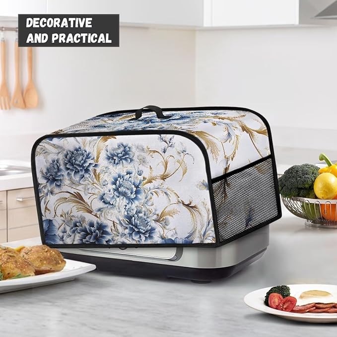 Slow Cooker Dust Cover Compatible for Hamilton Beach 6-8 qt Stain Resistant Decoration for Home and Kitchen Vintage Roses