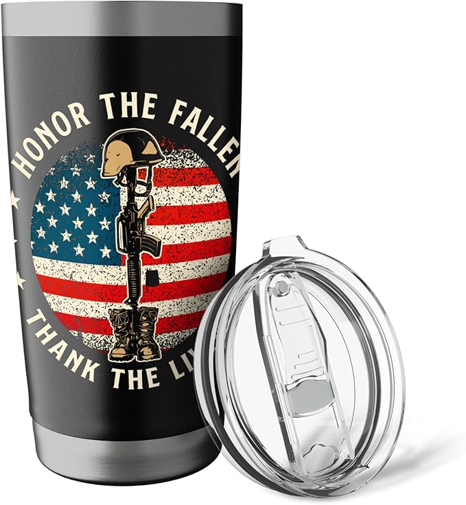 Honor The Fallen Thank The Living - Patriotic Memorial Day Stainless Steel Insulated Tumbler