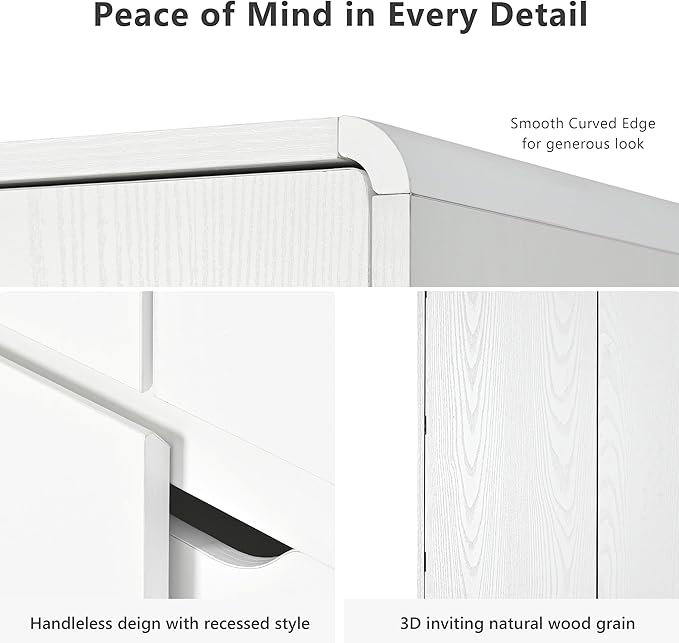 72" Tall Farmhouse Kitchen Pantry Cabinet with 8 Door Shelves, Curved Design Storage Cabinet with 3 Adjustable Shelves, Hidden Drawer, Versatile Cupboard for Kitchen, Dining & Bathroom (White)