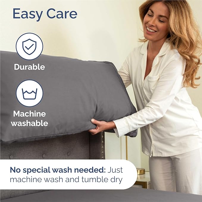 Twin XL 4 Piece Sheet Set - Cooling & Breathable Bed Sheets - Hotel Luxury Bed Sheets for Women, Men, Kids & Teens - Bedding w/Deep Pockets & Easy Fit - Soft & Wrinkle Free - Twin XL Dark Grey Sheets