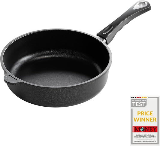 AMT Gastroguss The World쨈S [...] Casserole Frying pan Non-Induction, Diameter 26 cm, Height 7 cm, cast Aluminium (Aluminium), Lotan짰 Non-Stick Coating for Fat-Free-Frying, AMZN-726-US