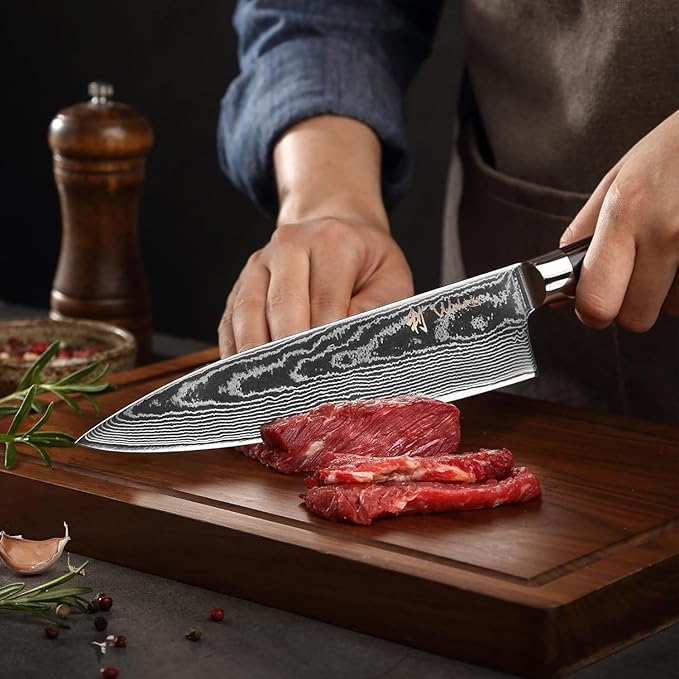 Wakoli EDIB Essentials 2-Piece Damascus Chef Knife Set ??Professional Kitchen Knives with 67-Layer VG10 Core Steel, Ergonomic Pakkawood Handles ??Premium Cooking Knives in Gift Box
