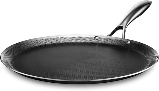 HexClad Hybrid Nonstick 13-Inch Griddle Pan, Stay-Cool Handle, Dishwasher-Friendly, Oven-Safe Up to 900째F, Induction Ready, Compatible with All Cooktops