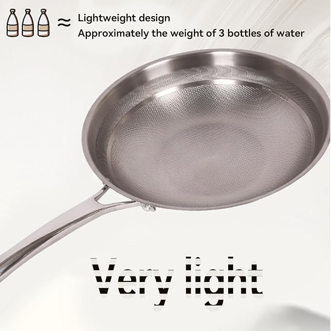 Titanium Hammered Wok Pure with Lid, No Coating Non-Stick Titanium Cookware, Frying Pans, Hammered Pan, Ultra-Durable, Scratch-Resistant, Safe for Oven, Induction & Cooktops Up To 750째F,12.59i