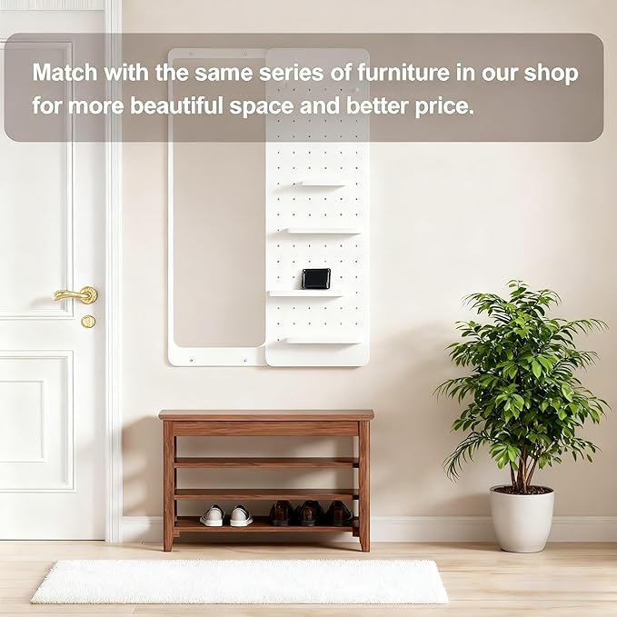 FEBORY Solid Wood Shoe Bench for Entryway ??Heavy-Duty Solid Wood Shoe Rack, Extra-Sturdy Storage Seat with 550 lb Capacity, Perfect for Foyer, Hallway, Closet, or Mudroom (Natural Finish)