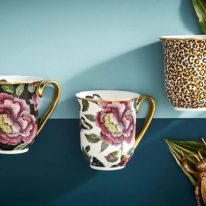 Spode Creatures of Curiosity Mug, Set of 4 ??12 Oz Fine China Coffee & Tea Cups ??Elegant Victorian-Inspired Drinkware Collection ??Assorted Designer Mugs for Kitchen & Dining D챕cor ??Dishwasher Safe