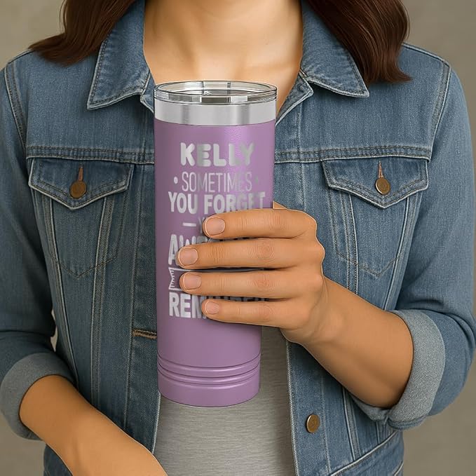 Personalized Inspirational Tumbler, Inspirational Gifts for Men Dad Father Wife Sister Women, Custom Birthday For Him Her, Customized You?셱e Awesome Tumbler, Teacher Coworker Gifts 22oz Light Purple