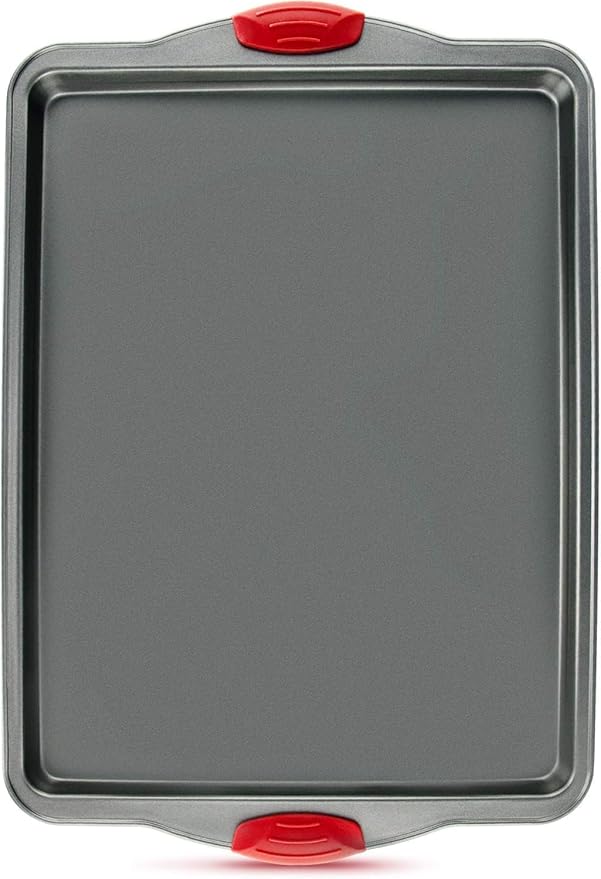 Boxiki Kitchen Nonstick Baking Sheet Pan ??Heavy-Gauge Carbon Steel, Warp, Dent, and Rust-Resistant ??Gourmet Rimmed Half Cookie Sheet Trays, Non-Toxic for Exceptional Baking Performance - 15x10 Inch