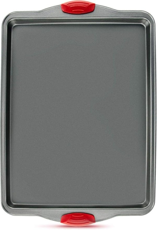 Boxiki Kitchen Nonstick Baking Sheet Pan ??Heavy-Gauge Carbon Steel, Warp, Dent, and Rust-Resistant ??Gourmet Rimmed Half Cookie Sheet Trays, Non-Toxic for Exceptional Baking Performance - 15x10 Inch