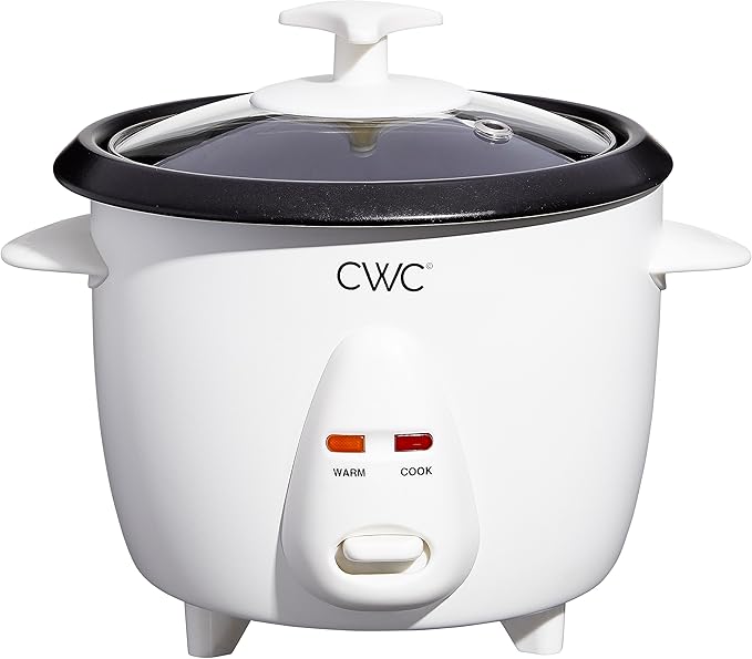 COOK WITH COLOR 6 Cup Rice Cooker 300W - Effortless Cooking and Perfectly, Cooks 3 Cups of Raw Rice for 6 Cups of Cooked Rice, Cream