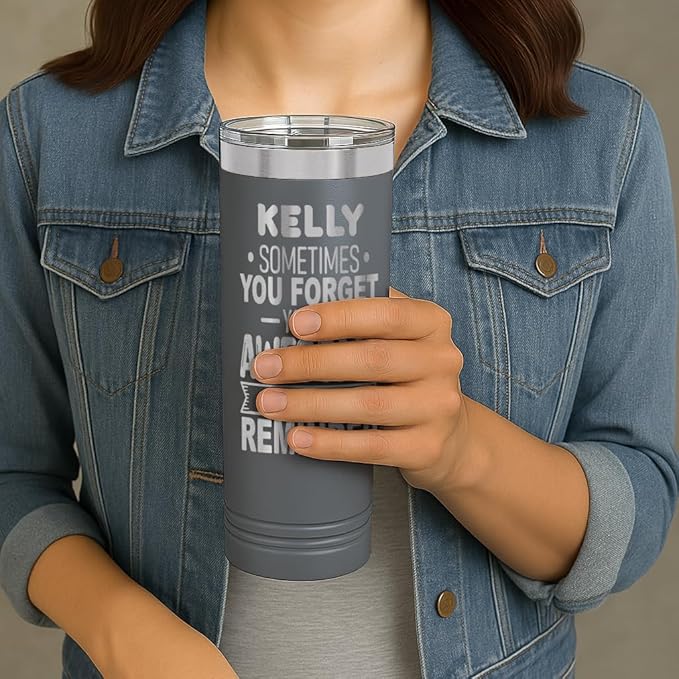 Personalized Inspirational Tumbler, Inspirational Gifts for Men Dad Father Wife Sister Women, Custom Birthday For Him Her, Customized You?셱e Awesome Tumbler, Teacher Coworker Gifts 22oz Gray