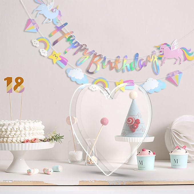 11" Acrylic Heart Shaped Charcuterie Tray, Reusable Serving Cake Candy Dish Display Tray for Birthday Anniversary Party Decoration (Heart)