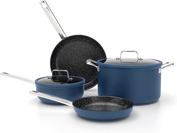 MAISON ARTS Non stick Cookware Sets, 6 Piece Induction Pots and Pans Set, Non-Toxic Deep Frying Pan Suitable for All Stove