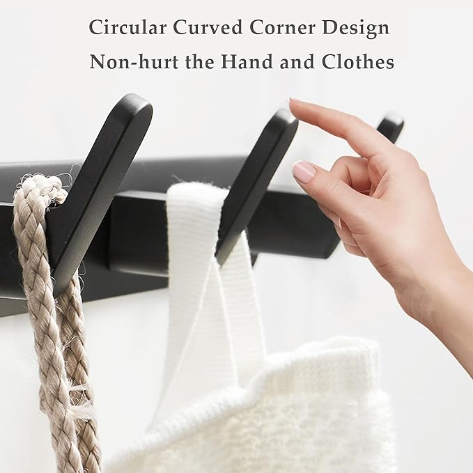 ULIBERMAGNET Magnetic Hooks,Heavy Duty Coat Magnetic Rack with 5 Hooks,Anti-Slip Strong Magnetic Hanger for Refrigerator,Metal Cabinet,Entryway,Hanging Coat, Jackets, Umbrella,Scarf,Bag