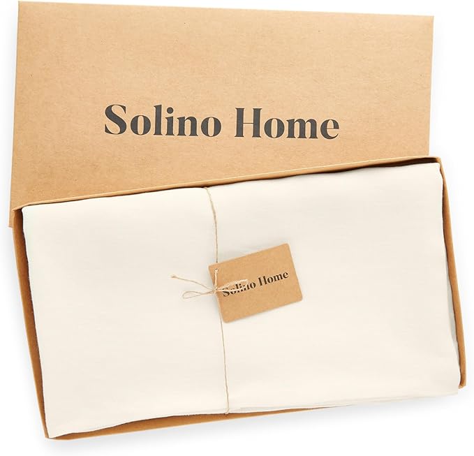 Solino Home Linen 60 Inch Round Tablecloth - 100% Pure Linen Ivory Round Tablecloth - Machine Washable Table Cloth for Spring, Easter - Sonoma