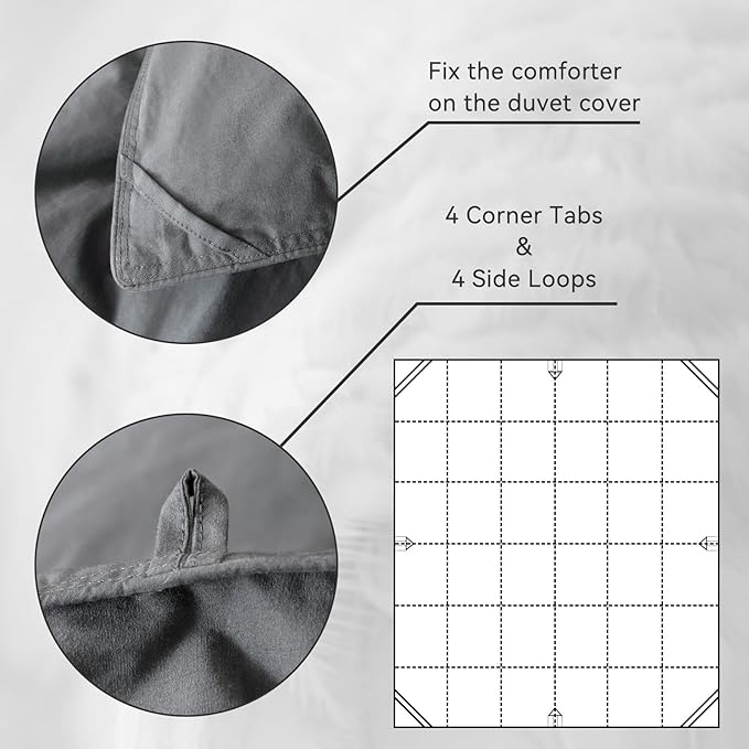 Feather Down Comforter Cal King Size,Hotel Style Bedding Comforter,750+ Fill Power,1200TC,100% Organic Cotton Fabric,All Season White Duvet Insert with 8 Corner Tabs
