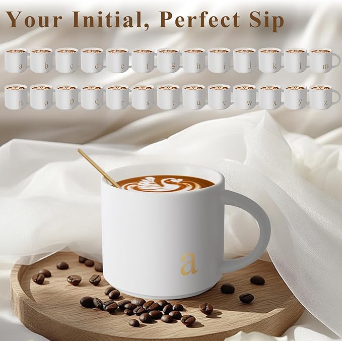 Monogrammed Ceramic Large Coffee Mug Tea Cup Mom Dad Gifts after Giving Birth First Time Nicu Grandma Papa Grand Parents Fertility Congratulation Cool Funny Cute Unique Present,U