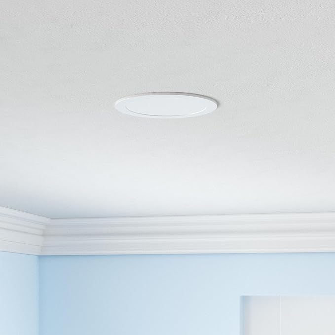 Ensenior 4 Pack 6 Inch LED Recessed Light, Dimmable, 2700K-5000K 5CCT, 1200LM High Brightness, 12W 120V, Damp Rated, Ultra-Thin Canless Wafer Ceiling Light - ETL & FCC & IC