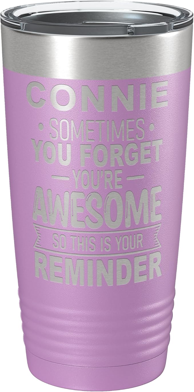 Personalized Inspirational Tumbler, Inspirational Gifts for Men Dad Father Wife Sister Women, Custom Birthday For Him Her, Customized You?셱e Awesome Tumbler, Teacher Coworker Gifts 20oz Light Purple