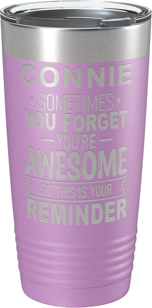 Personalized Inspirational Tumbler, Inspirational Gifts for Men Dad Father Wife Sister Women, Custom Birthday For Him Her, Customized You?셱e Awesome Tumbler, Teacher Coworker Gifts 20oz Light Purple