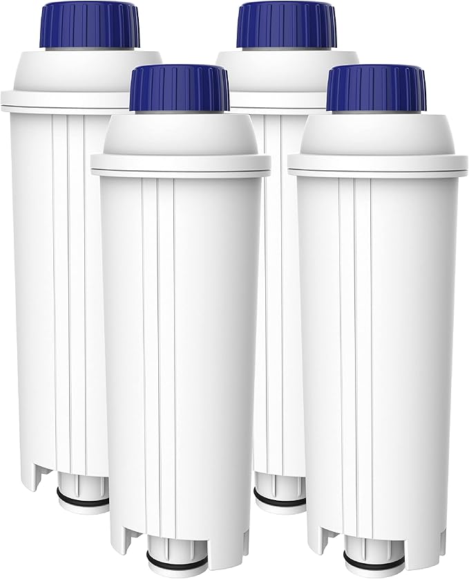 AQUA CREST Coffee Water Filter, Compatible with De'Longhi짰 Filter, DLS C002 De'Longhi짰 Water Filter, ECAM/EPAM/ETAM All Series, EC680, 4 Packs