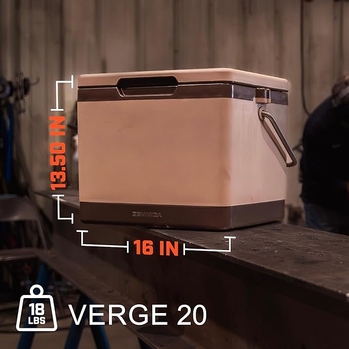 Bevanda - Verge Insulated Lunch Box - Durable Cooler with Magnetic Ice Packs - Rugged Hard Shell Lunch Cooler for Jobsite Lunches, Outdoor Adventures & All Day Temperature Control