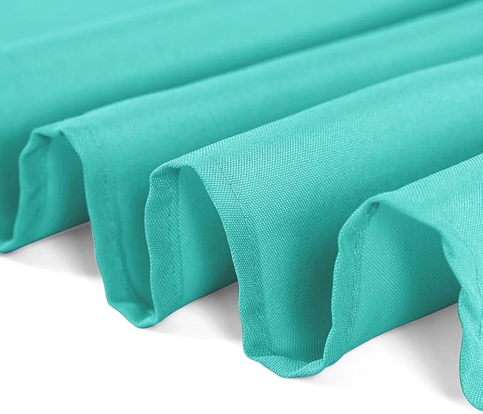 Cupuamon 70 inch Round Tablecloth Washable Polyester Table Cloth Decorative Table Cover for Wedding Party Dining Banquet（70 inch,Turquoise）