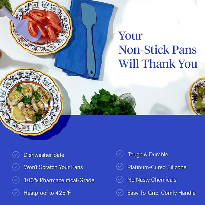 GIR: Get It Right 10-Piece Silicone Ultimate Kitchen Utensil Set ??Spatulas, Ladle, Flip, Spoons, Whisk, Peeler & Spoonula ??Nonstick, Non-Toxic, Heat-Resistant ??Mediterranean