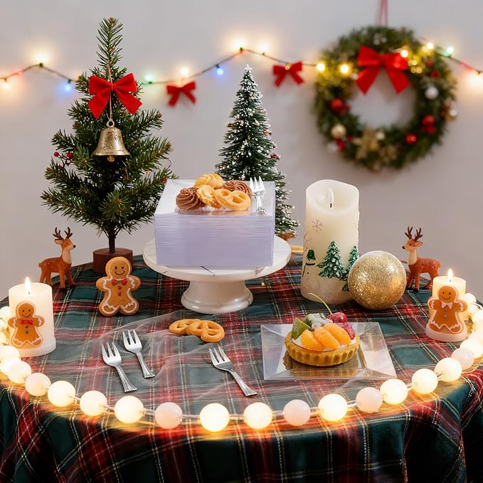 supernal 200pcs Clear Dessert Plates with Silver Dessert Fork, Clear Square Plates, Appetizer Plates,Silver Plastic Silverware, Perfect Choice for Wedding and Party