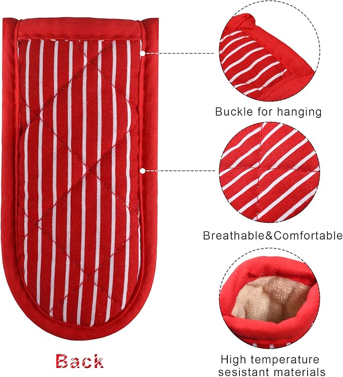 6 Pieces Cast Iron Pan Handle Covers Sleeve Holders Heat Resistant Non-Slip Skillet Pot Holders Kitchen Oven Mitts for BBQ and Baking Supplies,6 Styles